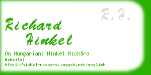 richard hinkel business card